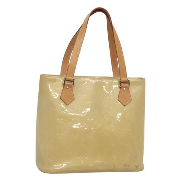 LOUIS VUITTON Monogram Vernis Houston Hand Bag Beige M91004 - Picture 1 of 16